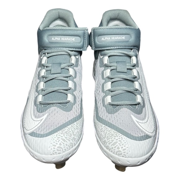 Nike Alpha Huarache Elite 4 Mid \'Wolf Grey White\' Men\'s Baseball Cleats Size 7.5 main image 7